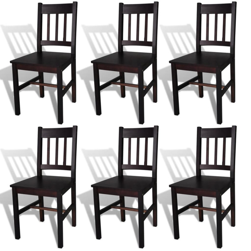 44.5cm H Side Chair, 4, Dark brown