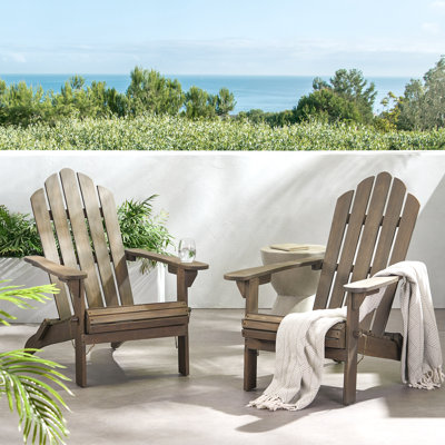 Lilwenn Solid Wood Foldable Adirondack Chair