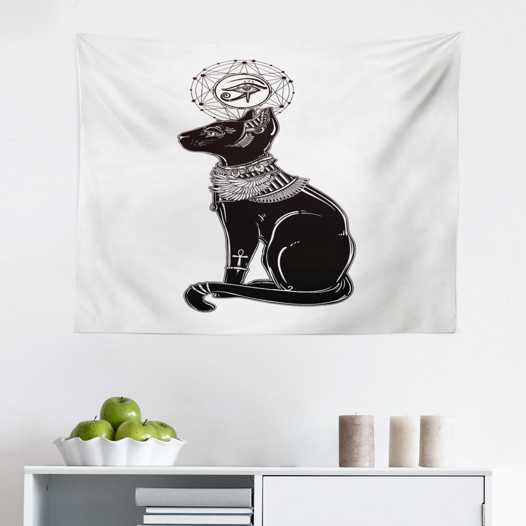 Wandbehang Vintage ägyptische Katze Sphinx Eastern Design