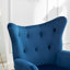 Fauteuil d'appoint à dossier capitonné en velours Sovarol-509204246