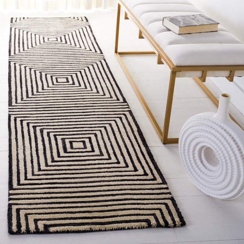 Swansea Wool Geometric Indoor Rug, Runner 2'3" x 9'