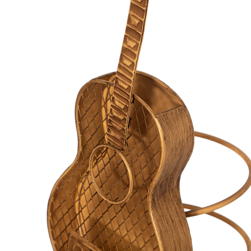 Support de bouteille de vin en forme de guitare en métal Williston Forge