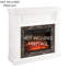 Electric Fireplace In White - 41.47"W*14"D*40"H, Compact Space Saver, Remote Controlled, Adjustable Flame Height, Stylish & Versatile, Smooth Surface, 3D Design, Classic Decor, Realistic Flames