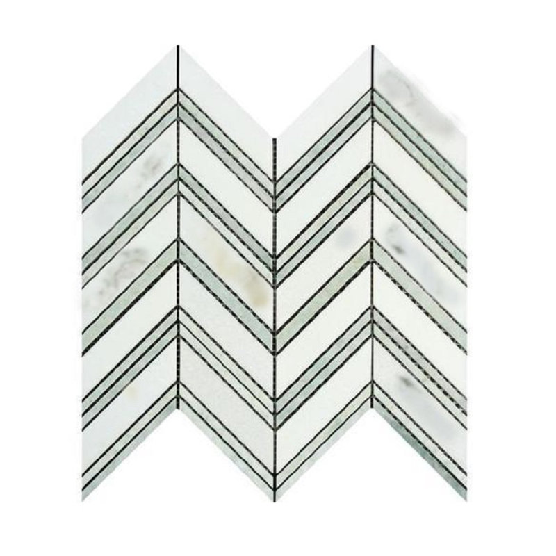 Carreaux de mosaïque en marbre et chevron en marbre