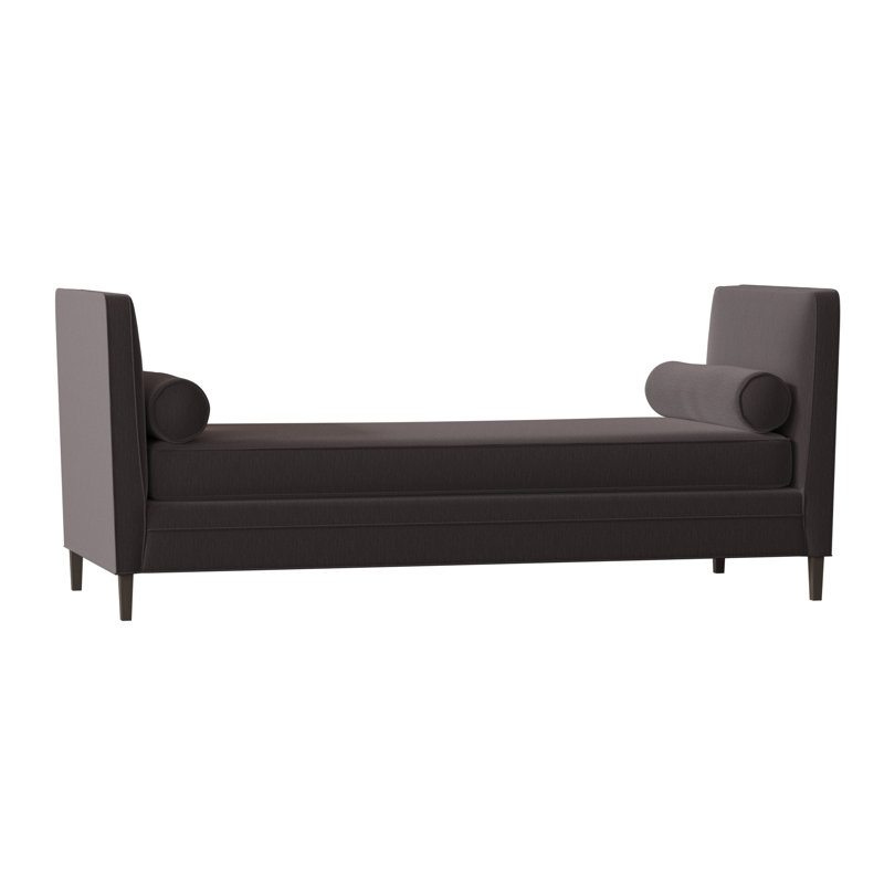Lydia Upholstered Bench, Encore Moon Dust, Brown Mahogany