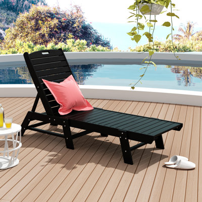 Chaise longue d'extérieur en PEHD Laguna