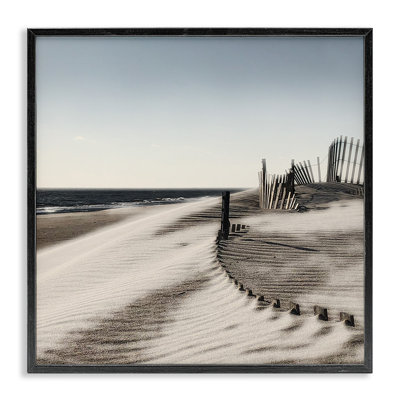 «Rippled Beach Fence», estampe numérique encadrée par Noah Bay