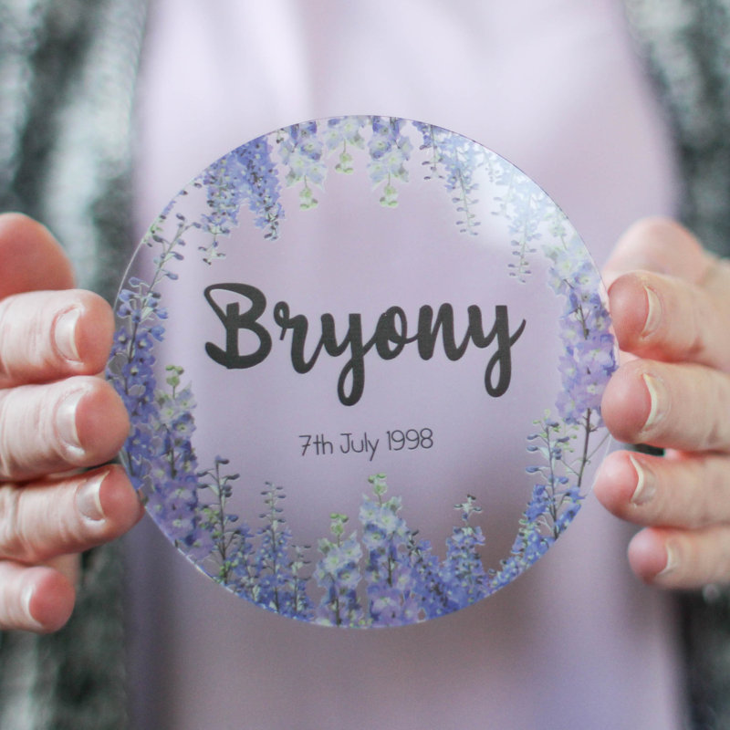 Acrylic Round 1 Piece Coaster, Yes