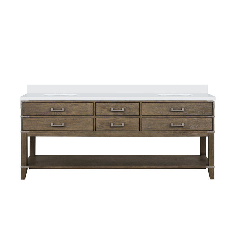 Double Bath Vanity with Cultured Marble Top