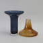 Tall Amber Over Cobalt Vase-Lg