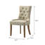 Ensemble de 2 chaises parsons à dossier capitonné beige et chêne récupéré (ensemble de 2)