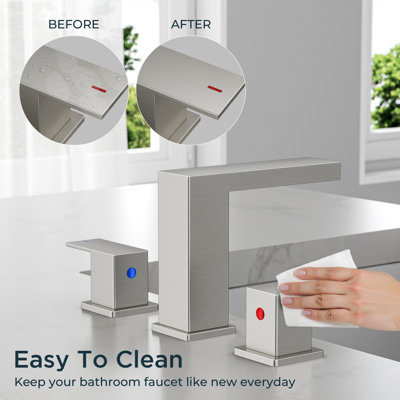 Widespread 2-handle Bathroom Faucet with Drain Assembly
