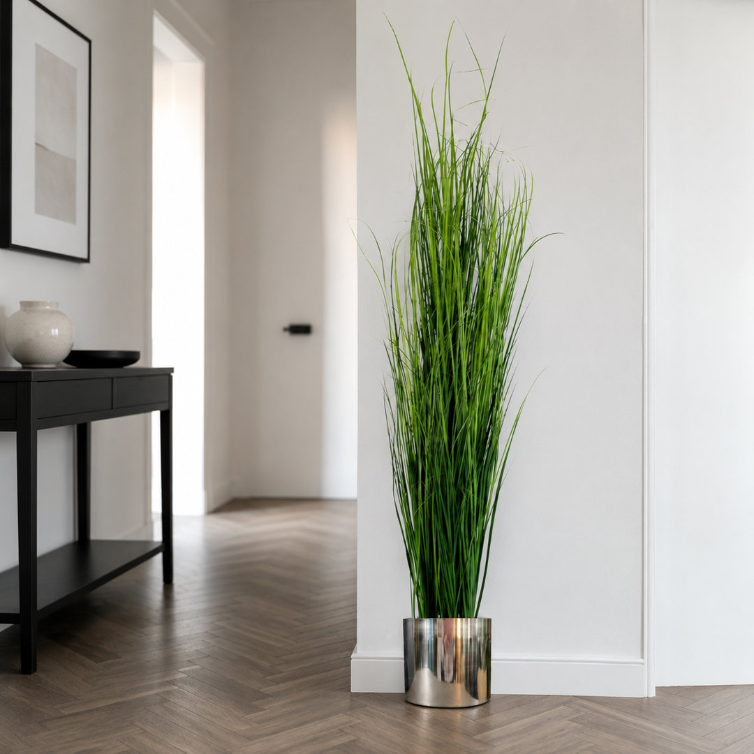 Artificial Onion Grass Plant Metal Plater 130cm Realistic.