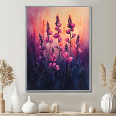 The Expressionism Lavender Plants - Plants, art mural