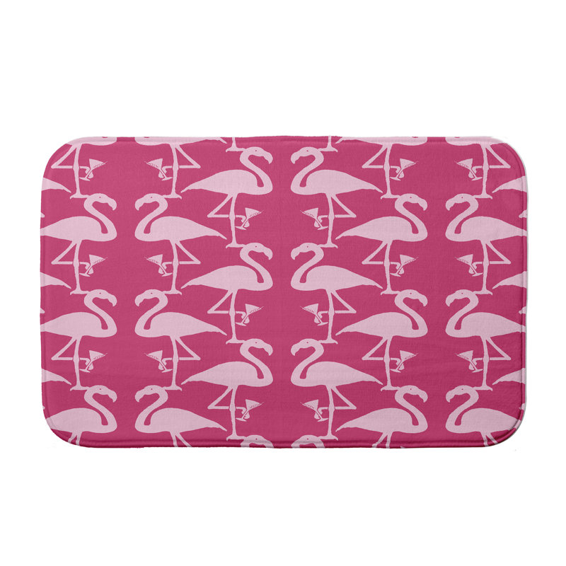 Tapis de bain Lyndsey, l 17 po x L 24 po, Rose