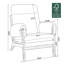 Chaise d'appoint transitionnelle traditionnelle rembourrée-447515770