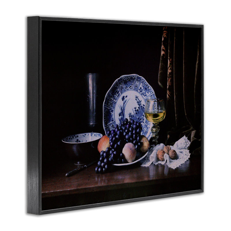  Art baroque giclée par l'inconnu, H 11 po x l 14 po, Giclée encadrée noir minuit