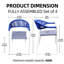 Fauteuil de patio extérieur robuste par mauvais temps convenant à toutes les saisons et facile à nettoyer