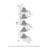 5-Tier Floating Corner Shelf, Wall Mount Shelves for Storage and Display, Columbia Walnut