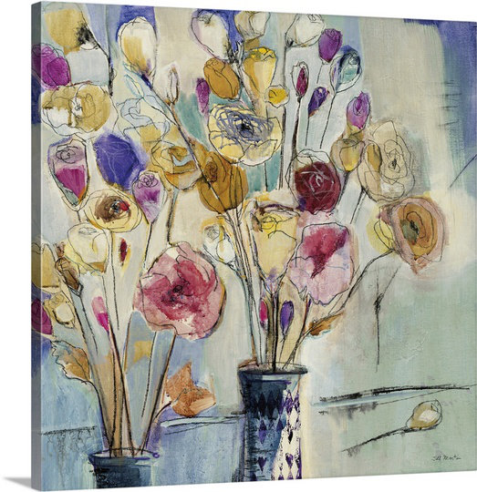 « maïs soufflé ii » par jill martin, reproduction d’art sur toile, H 30 po x l 30 po x P 1,25 po