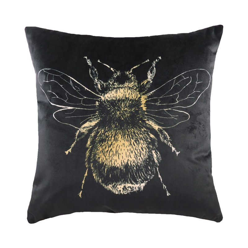 Square Cushion Cover, Black