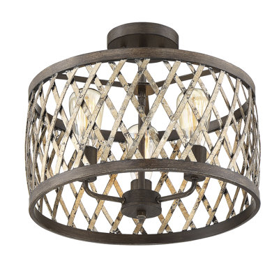 Plafonnier semi-encastré 3 lumières 16 "Anakin