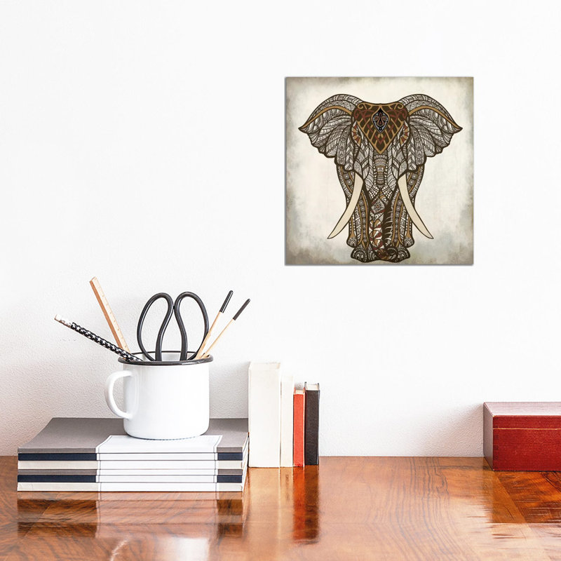 Mandala Elephant by Kimberly Allen - Wrapped Canvas Print, 30.48 cm H x 30.48 cm W