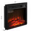 Foyer électrique encastrable 1400W 18 po, 3 modes de flamme, verre trempé noir, télécommande, chauffage écoénergétique 18 po 1400W, télécommande, atmosphère de salon