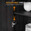 Buffet moderne aux bords arrondis de 64 pouces avec 4 portes-299277172