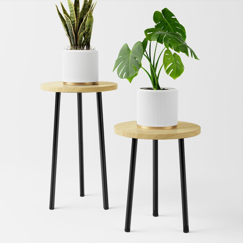 Petit support de table rond pour plantes d'intérieur, support pour plantes d'extérieur pour bureau de salon de patio