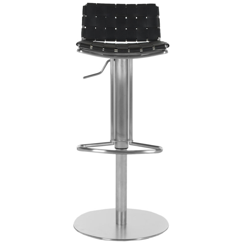 Tabouret de bar à hauteur ajustable Barber, Noir