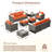 Darihanna 8 Piece Rattan Sectional Seating Group with Cushions-558387384