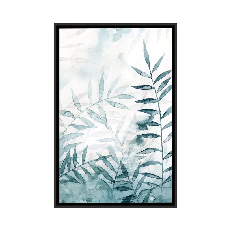 «Bamboo Whisper II», reproduction sur toile, H 26 po x l 18 po x P 1,5 po, Toile avec cadre flottant noir, Pas de tapis