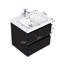 Meuble-lavabo flottant simple 24 po avec lavabo à surface solide Dhruven