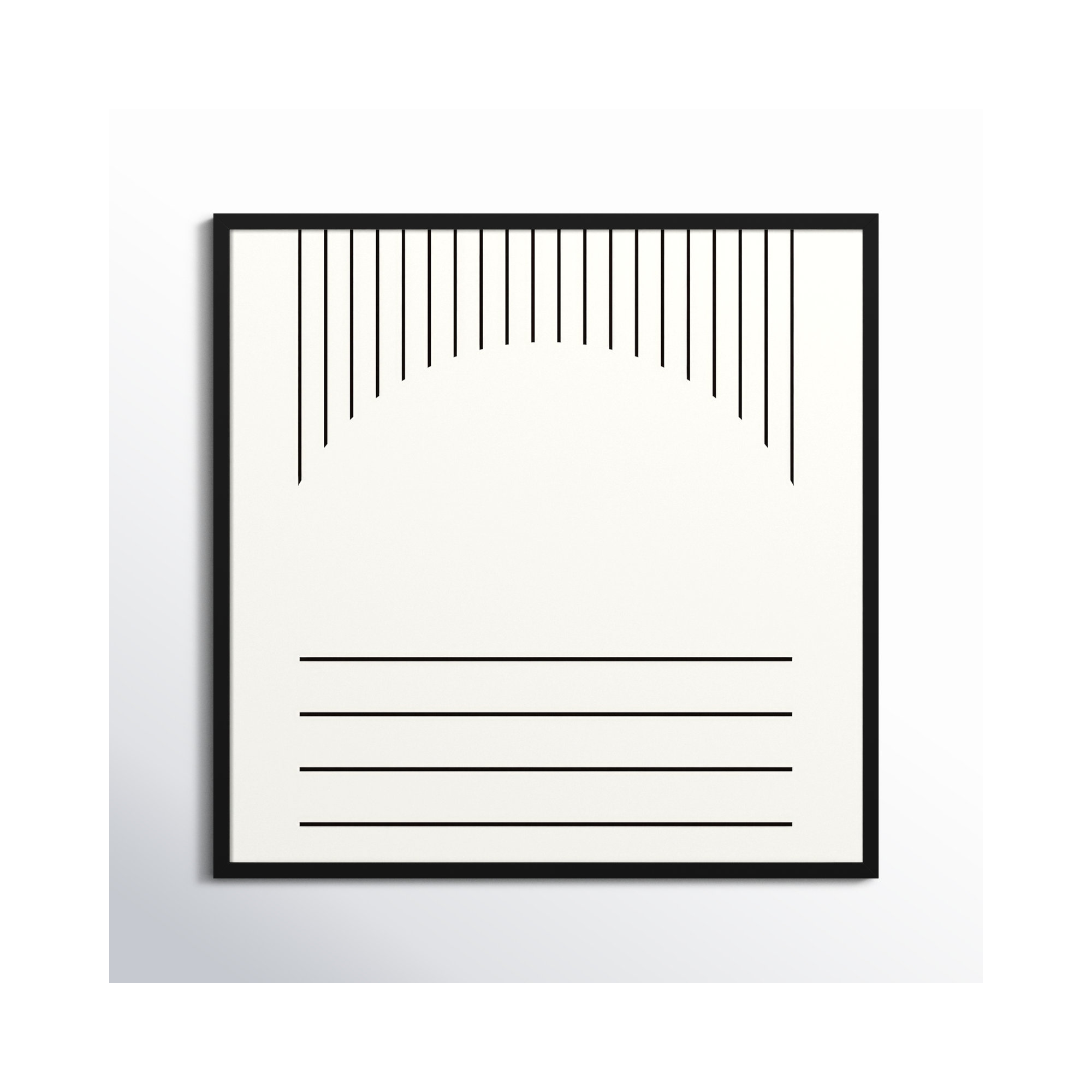 Modern Statement Stripes 2 by The Creative Bunch Studio, 33" H x 33" W x 1" D, Black