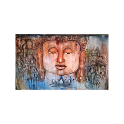 Connexion de la Spiritualité - Le Bouddha | Acrylique sur toile | Par Sidharth Royal