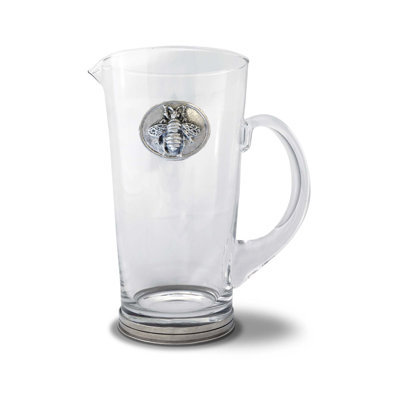Arche of Bees 64 fl. oz. Glass and Pewter 1 - Piece Pitcher Set