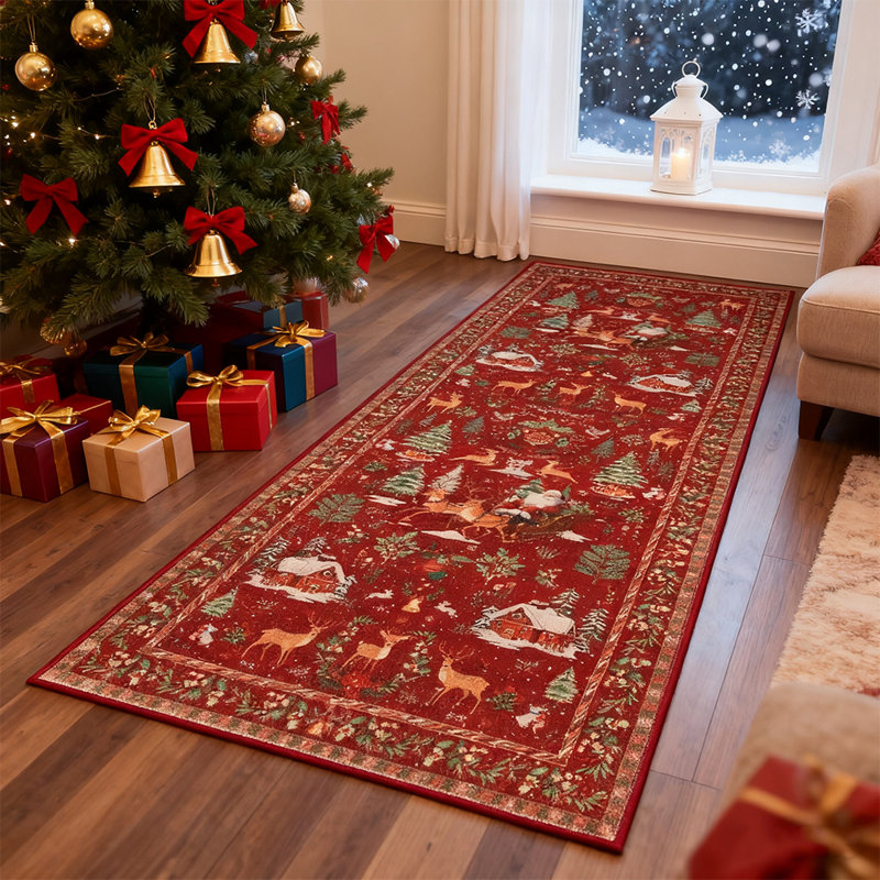 Tapis de Noël Christmas, Tapis de couloir 2 pi x 6 pi