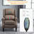 Tisya Upholstered Fabric Reclining Heated Massage Chair-597870902