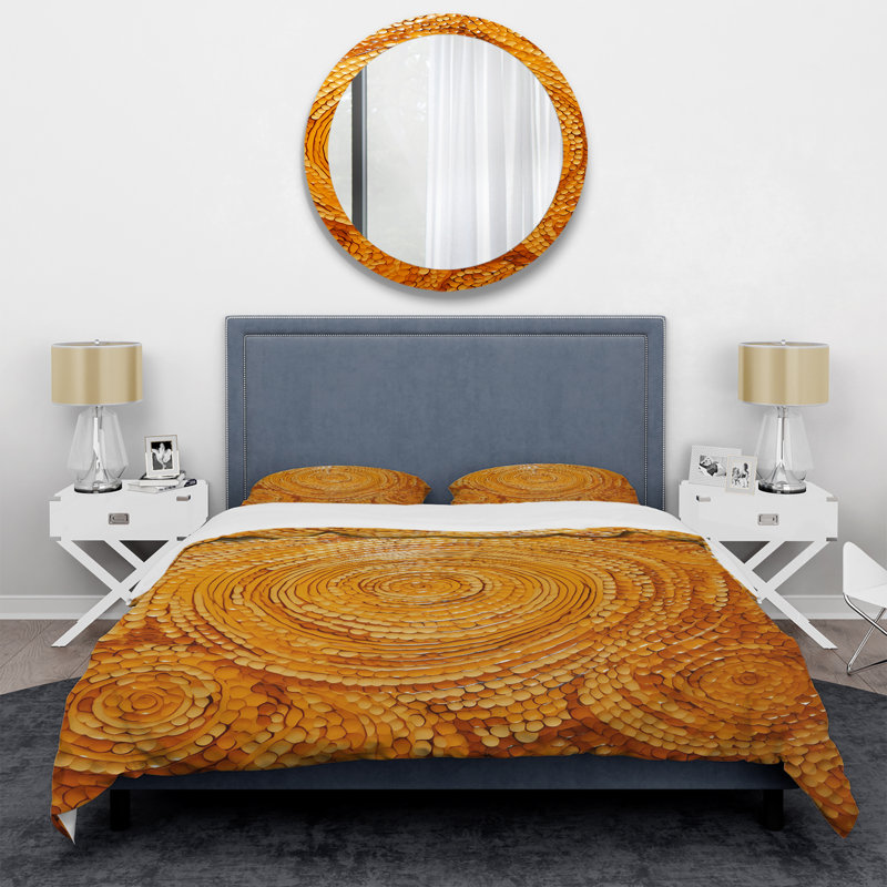 Ensemble de housse de couette Orange Floral Twilight Dream Abstract Collages IV - Abstract Collages