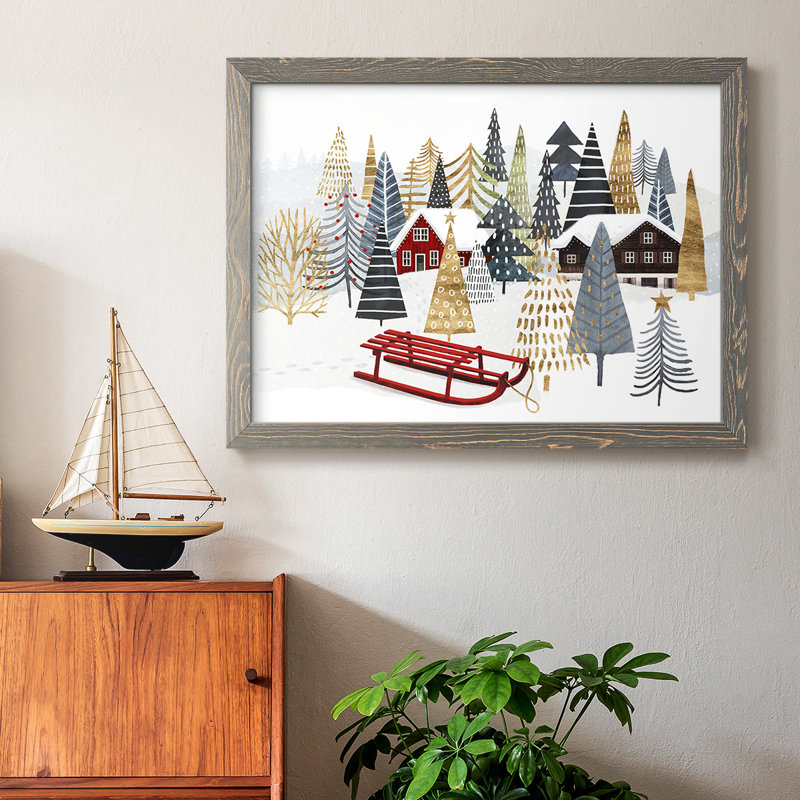 Collection de chalet de Noël A, Gris, H 26 po x l 38 po x P 1,5 po