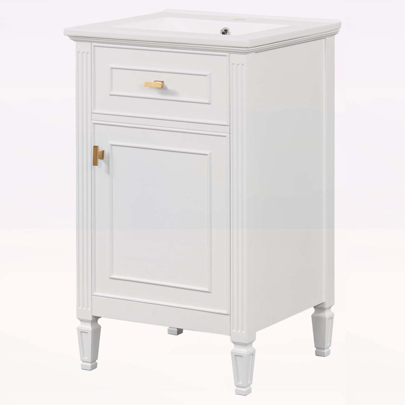 Modern Bathroom Vanity for Compact Spaces, White