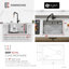 Évier de cuisine encastré sous plan, 63,5 cm x 48,3 cm, acier inoxydable noir graphite, calibre 16, avec accessoires intégrés, S-612WN-131085267-131085269