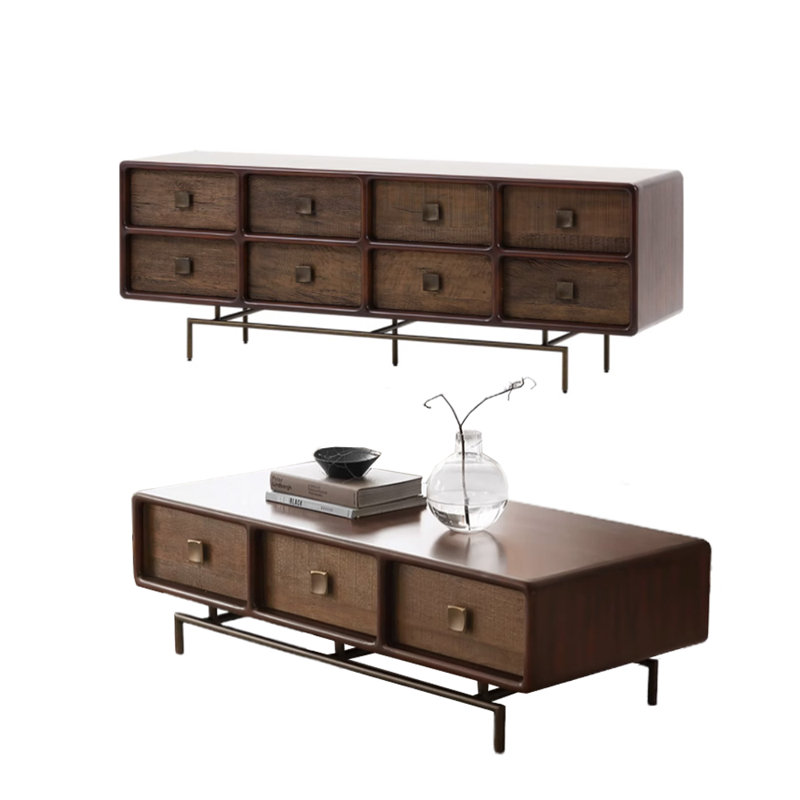 Meuble télé et table basse de style américain