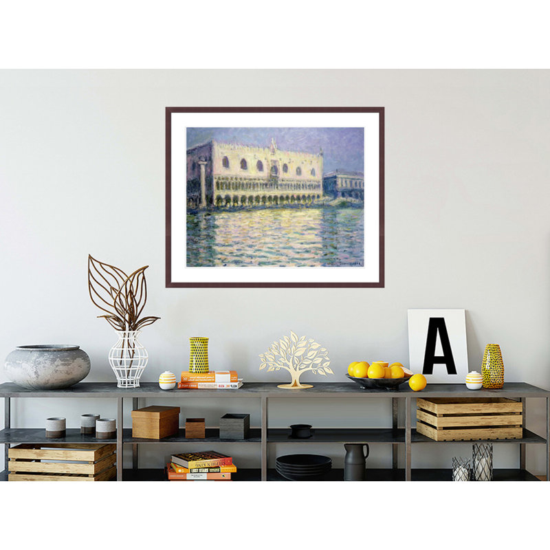 Le Palais ducal de Venise par Claude Monet, impression giclée sur cadre, H 33,5 po x l 40,64 po