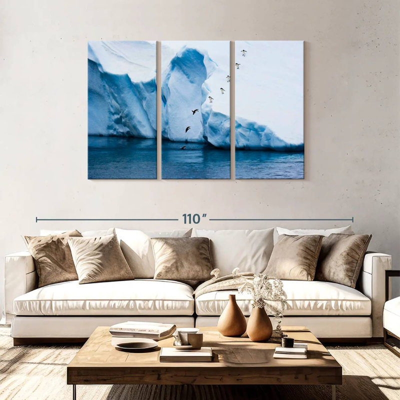 Brampt Playful Penguins, 48" H x 74" W