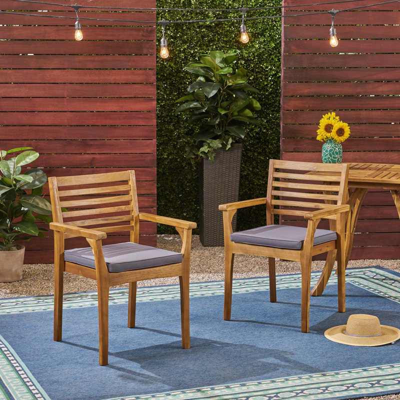 Ensemble de 2 chaises de patio, Naturel
