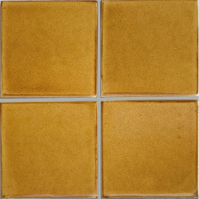 4,2 po x 4,2 po mosaïque de dosseret TalaMex faite à la main 9 pièces Talavera, Jaune
