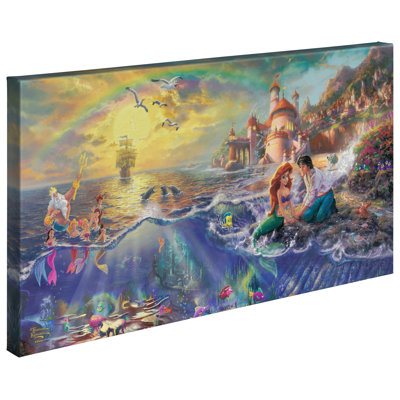 Disneys The Little Mermaid by Thomas Kinkade Studios - Wrapped Canvas Graphic Art
