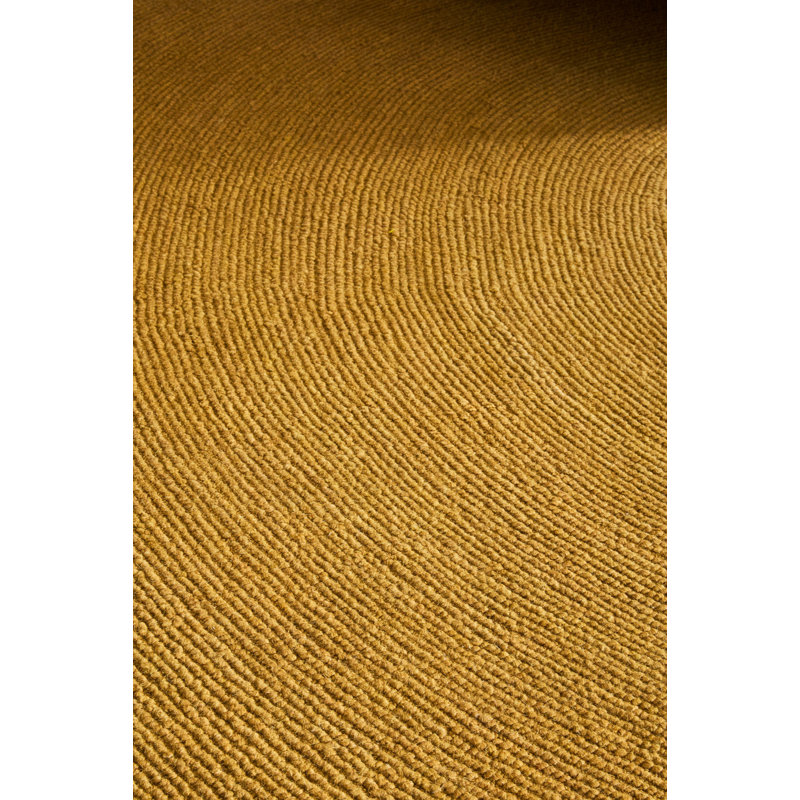 Hand Tufted Wool Area Rug in Ochre, Rectangle 8'2" x 11'6"